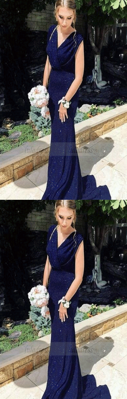 Sheath Sequins Lace Long Prom Dresses Evening Dress Formal Dress