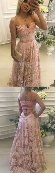 modest sweetheart evening gowns, unique special back party dresses with pearls,BD98749