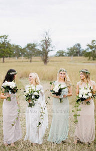 Lace Bridesmaid Dresses Long, Mismatched Bridesmaid Dresses, Lace Bridesmaid Dresses Open Back,BD98095