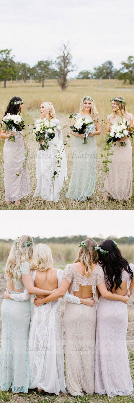 Lace Bridesmaid Dresses Long, Mismatched Bridesmaid Dresses, Lace Brid luladress Lace Bridesmaid Dresses Long, Mismatched Bridesmaid Dresses, Lace Brid luladress