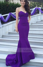 Strapless Sweetheart Mermaid Long Prom Dress, Evening Dress