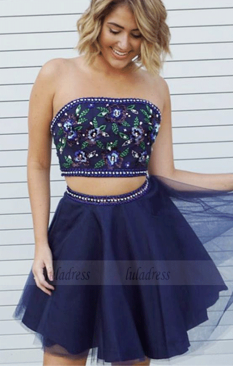lace homecoming dresses short, simple a line tiered graduation party gowns