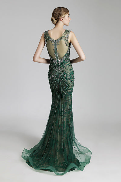 Luxury Formal Beaded Long Evening Prom Dress, LX429