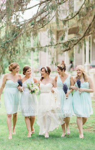 Short Bridesmaid Dress,Mismatched Bridesmaid Dress,Cheap Bridesmaid Dress,BD98876