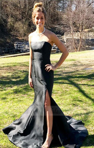 strapless mermaid long prom dress,  formal evening dress,BD98739