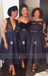 Short Bridesmaid Dress, Mismatched Bridesmaid Dress, Tulle Bridesmaid Dress,BD98979