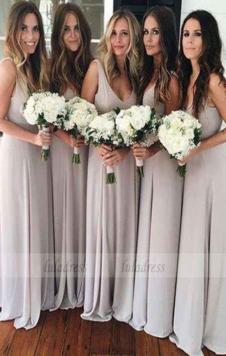 A-Line Scoop Chiffon Bridesmaid Dress,BD99357