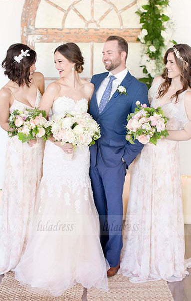 chic wedding party dresses, romantic fashion bridesmaid dresses with lace,simple long party gowns,BD99603