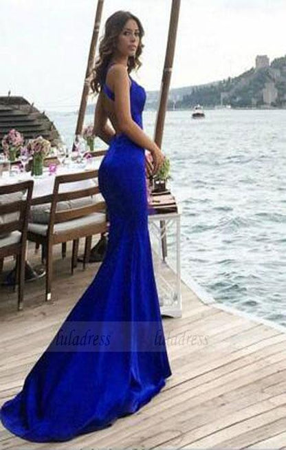 Long Prom Dress,Royal Blue Mermaid Prom Dress,Formal Evening Dress