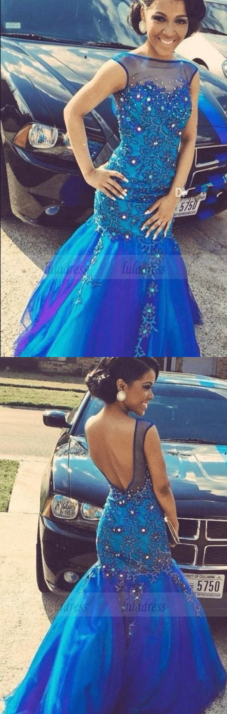 Mermaid Evening Dress, Lace Evening Dress