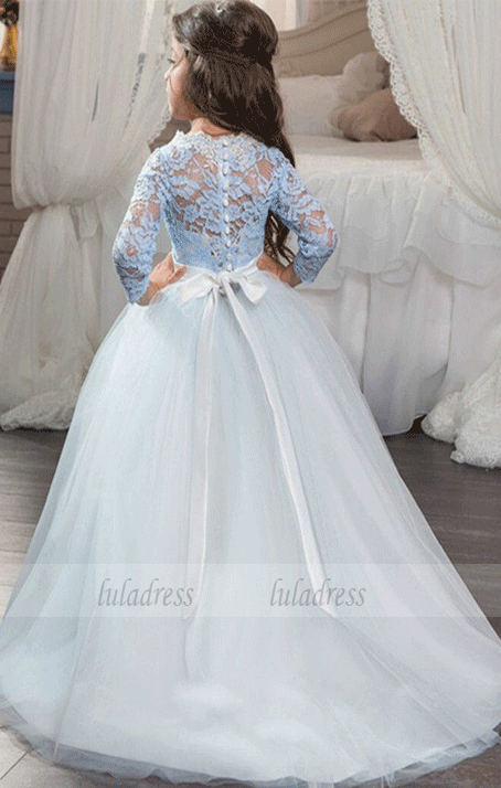 Princess Gowns Cute Pageant Flower Girl Dresses Kids Birthday Dress Lace Wedding Party Dresses