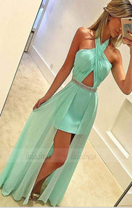 Halter Sleeveless Floor-length Prom Dress with Beading,BD99899