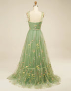 Sweetheart Floor Length Embroidery Long Prom Dress