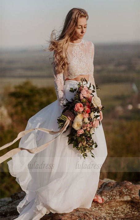 Two Piece Wedding Dresses,Boho Wedding Dress,BD99802
