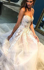 Sweetheart White Tulle Evening/Wedding Dress