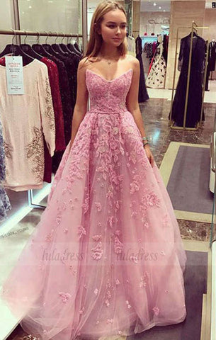 tulle lace long prom dress,  evening dress,BD99038