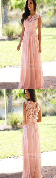 Long Bridesmaid Dress, Sleeveless Bridesmaid Dress, Lace Bridesmaid Dress,BD98994