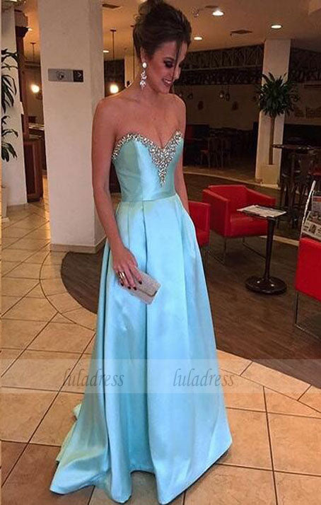 Elegant Evening Gowns,Modest Prom Gowns,Beaded Bodice Evening Gown,BD99383