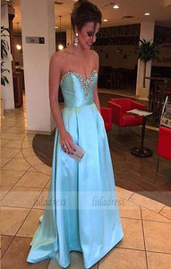 Elegant Evening Gowns,Modest Prom Gowns,Beaded Bodice Evening Gown,BD99383