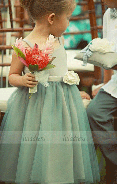 Flower Girl Dresses Children Birthday Dress Tulle Kids Wedding Party Dresses ,BD99418