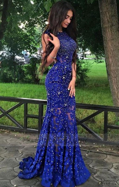 Lace Party Dresses,Beaded Evening Gowns,Long Formal Dress For Teens,BD98404