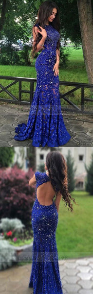 Lace Party Dresses,Beaded Evening Gowns,Long Formal Dress For Teens,BD98404