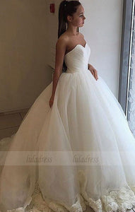 Flowers Ball Gown Bridal Dress Sweetheart Wedding Dress with Train,BD99626