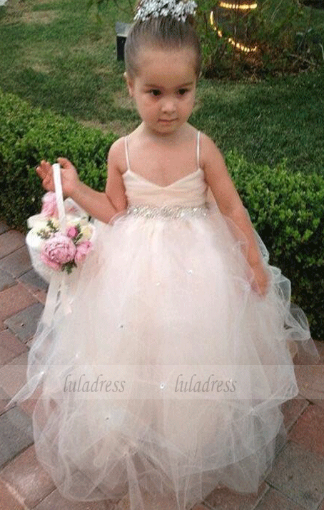 Formal Floor Length Flower Girl Dresses Children Birthday Dress Tulle Kids Wedding Party Dresses ,BD99423