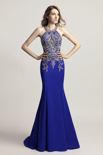 Formal Mermaid Long Prom Dress Charming Sleeveless Evening Dress, LX440