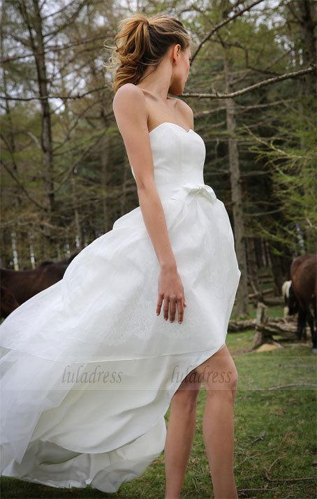 High low Wedding Dress,Destination Wedding Dress,Strapless Wedding Dre luladress High low Wedding Dress,Destination Wedding Dress,Strapless Wedding Dre luladress