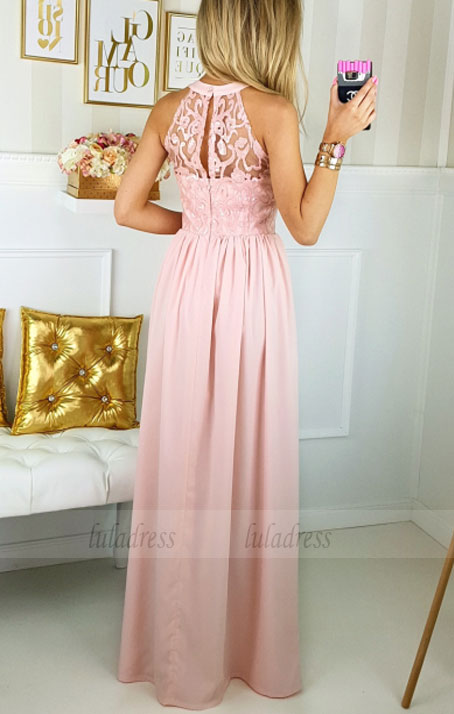 Chiffon Lace Prom Dress,Long Prom Dresses,Prom Dresses,Evening Dress