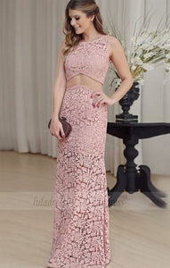 Lace Prom Dresses,Pink Prom Dress,Sexy Prom Dress,BD99823