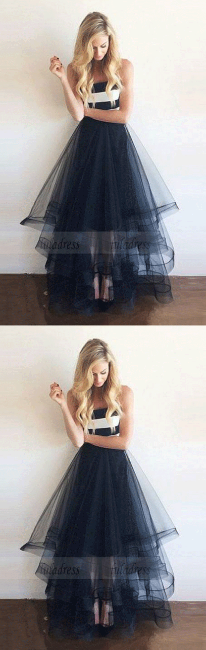 New Arrival A-Line Strapless Floor Length  Prom Dress/Evening Dress with Ruffles