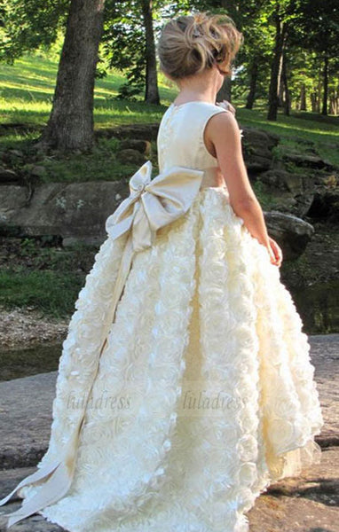 Gorgeous Girls Pageant Dress With Crystals Sash Flower Girl Dresses,BD99761