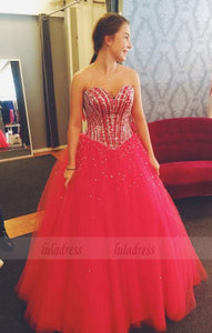Tulle Prom Dresses,Princess Prom Dress,Long Prom Gown,BD98556