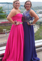 blue Prom Dresses,long prom dress,beaded prom Dress,charming prom dress,formal prom dress