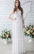 Wedding Dress with Half Sleeves