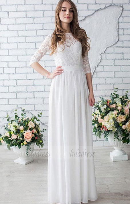 Wedding Dress with Half Sleeves,BD99608