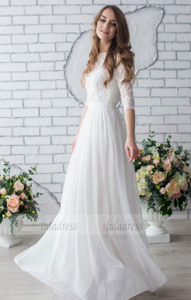 Wedding Dress with Half Sleeves,BD99608