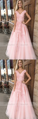 Off-the-Shoulder Appliques Evening Dresses,Prom Dresses