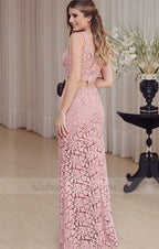 Lace Prom Dresses,Pink Prom Dress,Sexy Prom Dress