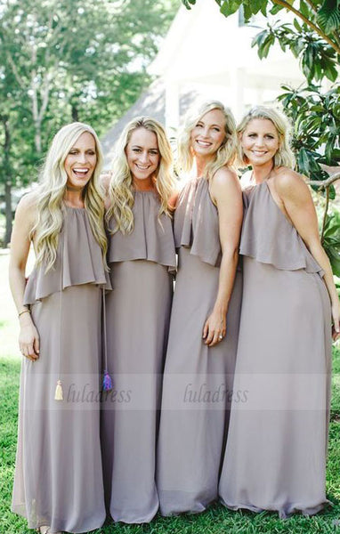 chic backless fall bridesmaid dresses, simple fashion evening gowns, Sage Bridesmaid Dresses,BD98292