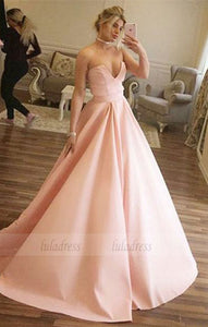 elegant ball gown,unique satin party dresses,BD98717