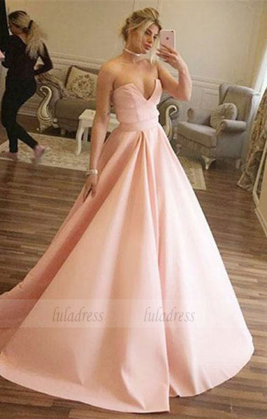 elegant ball gown,unique satin party dresses,BD98717