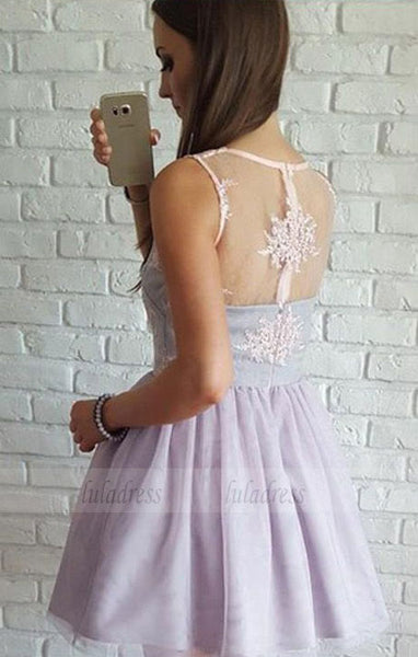 Hot Sale Short Homecoming Prom Dress Trendy Lilac Prom Dresses,BD98407