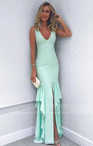 sexy leg slit long mermaid prom dresses evening gowns for wedding party,BD98144