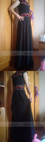 Long  Prom Dress,Black Evening Formal Dress,Women Dress