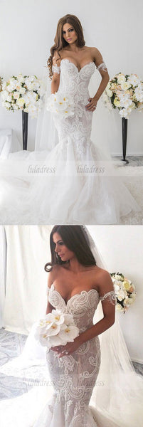 Lace Appliques Sweetheart  Mermaid Wedding Dress,BD99612