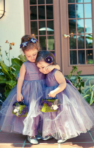 Newest Tulle Jewel Flower Girl Dress Sleeveless Floor-length,BD99739