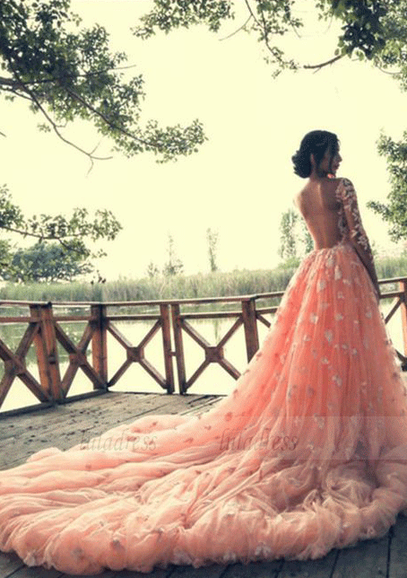 Long Sleeves Lace Mermaid Prom Dresses Elegant Evening Gowns